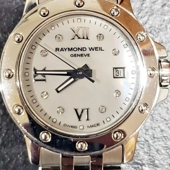 $1050 MSRP RAYMOND WEIL Tango Diamond MOP Dial Ladies Watch